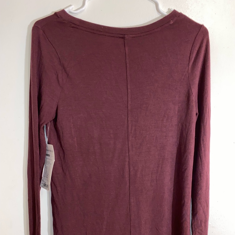 ATHLETA  Top, Long Sleeve, Wine Size XS
